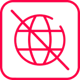 Kuvake, jossa ei pääsyä internetiin – Xplora kellopuhelin ilman verkkoyhteyttä